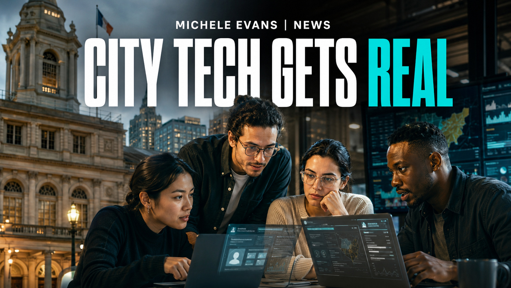 New York City public interest technology team working near City Hall