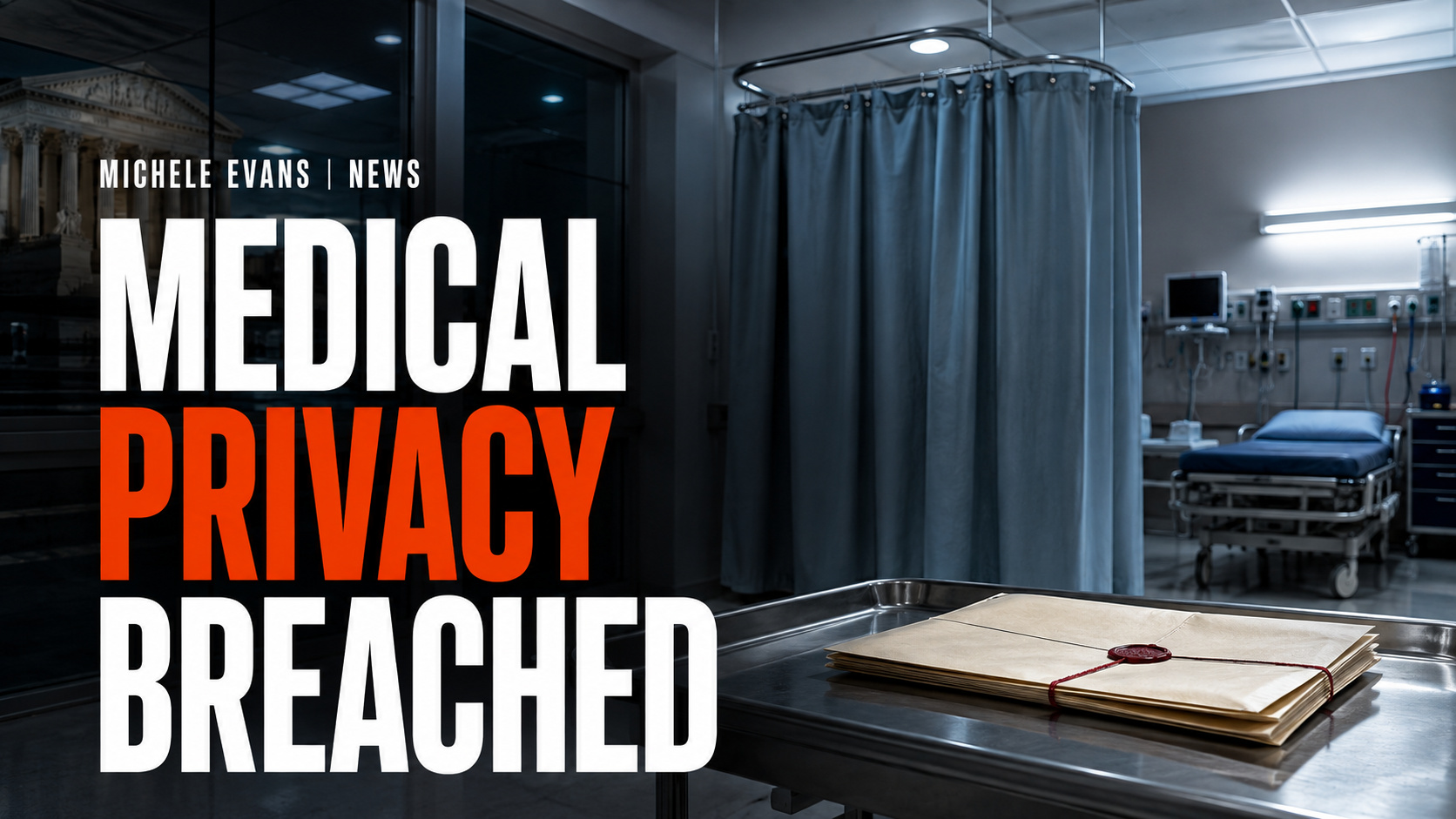 Hospital care and courtroom imagery illustrating protected medical testimony in a New York murder retrial