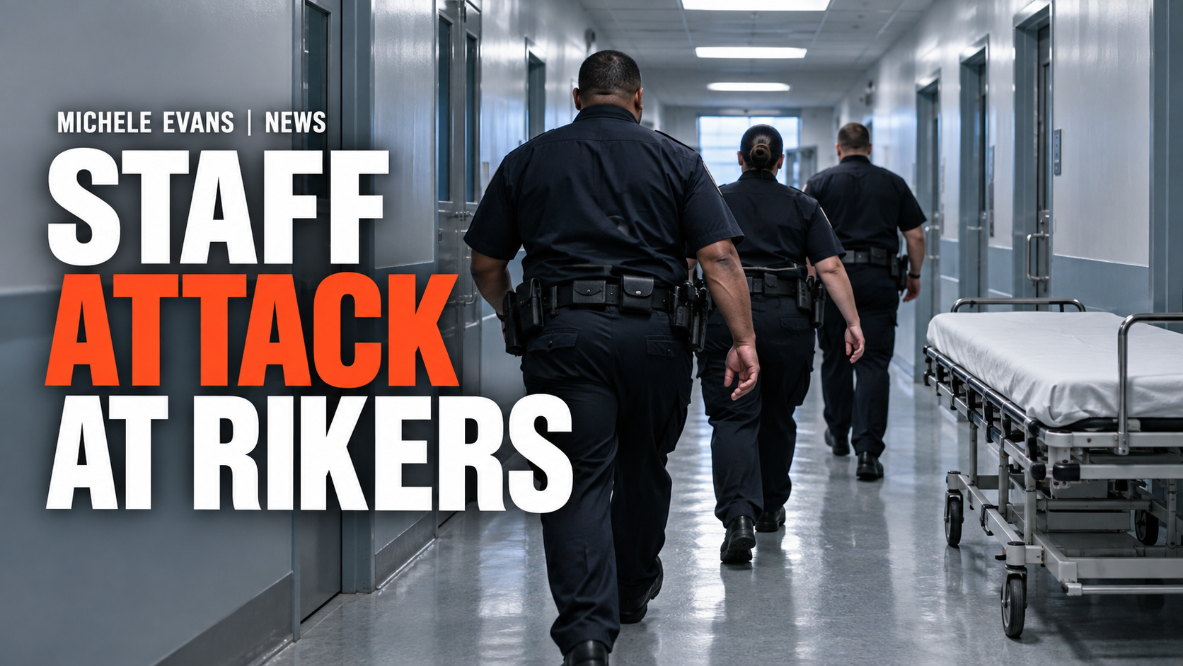 Michele Evans News headline image about a staff attack at Rikers Island